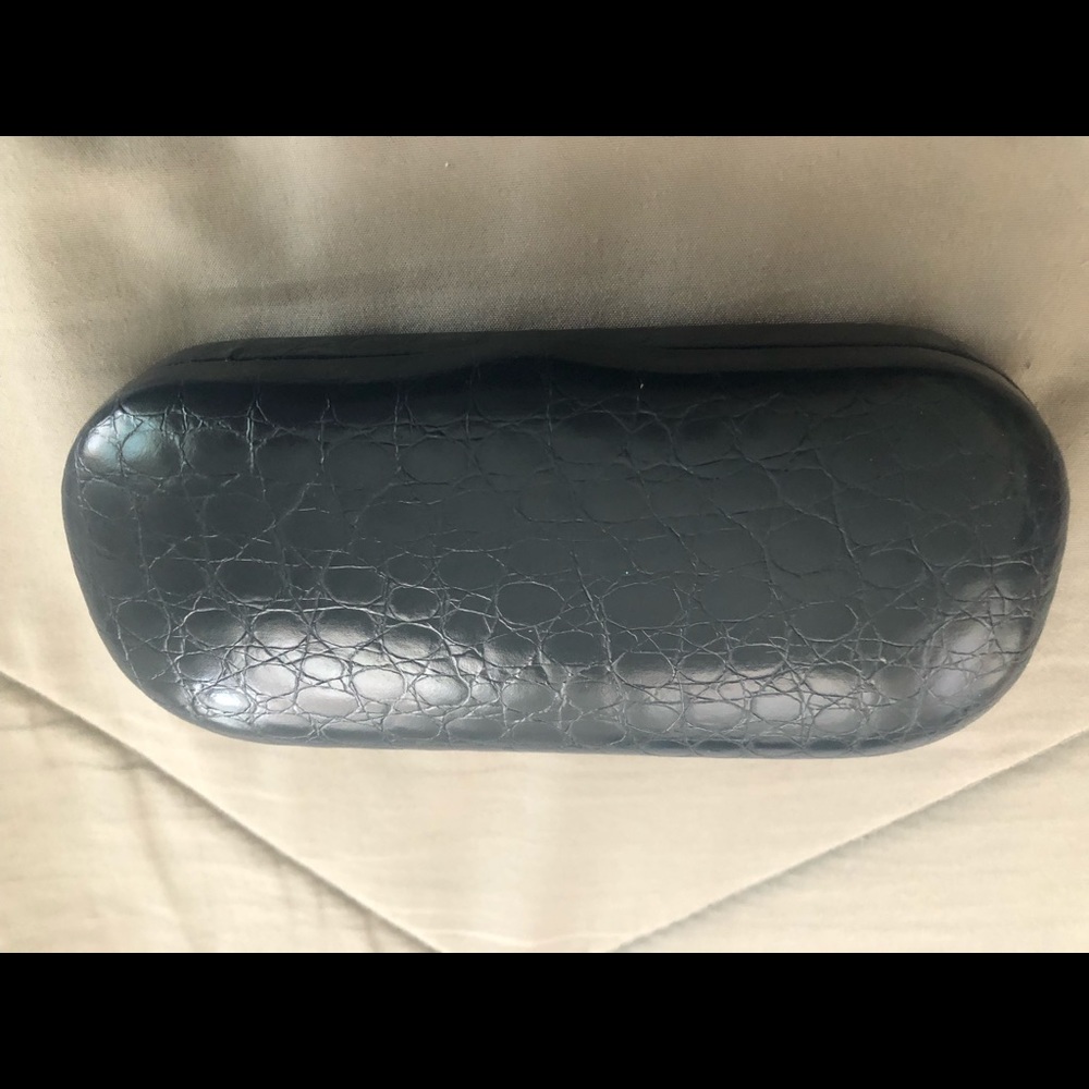 NWOT Blue Snakeskin eyeglass case